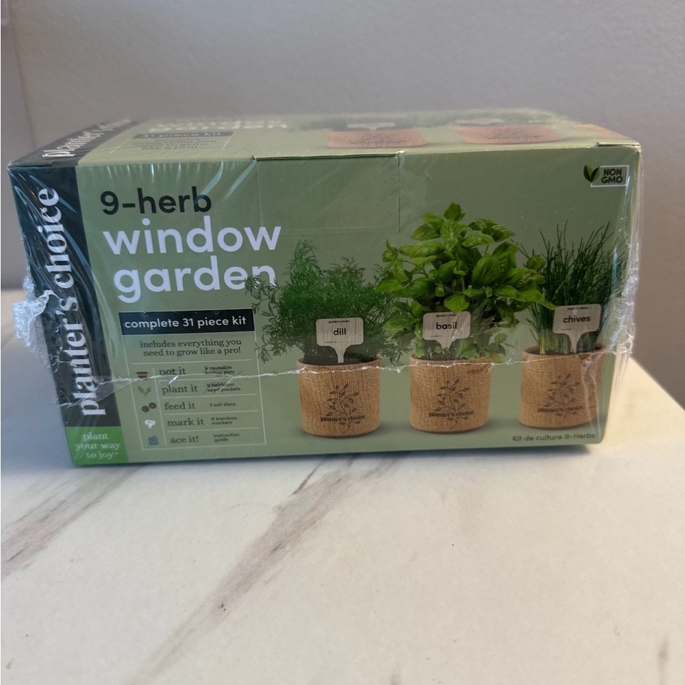 NWT 9-Herb Window Garden Kit